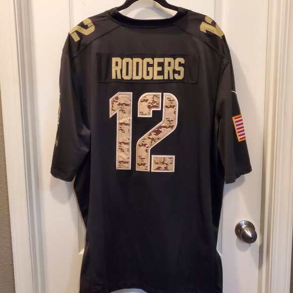 RARE Nike Aaron Rodgers Green Bay Packers "Salute to Service" jersey - Picture 7 of 9